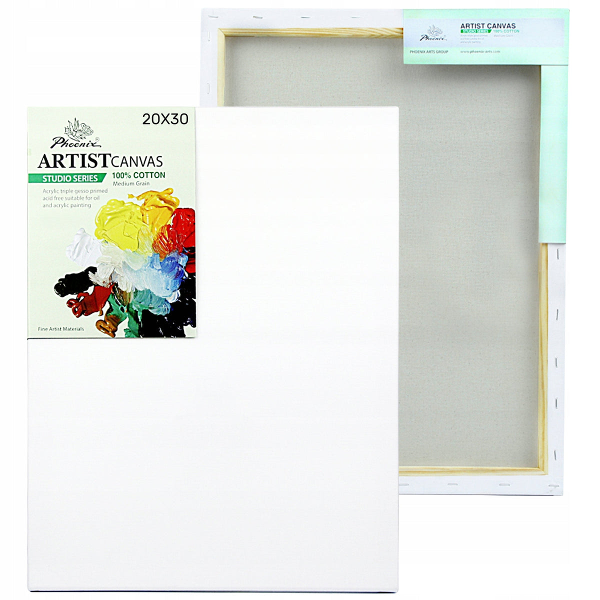 Tela per pittura con telaio Phoenix, 24–100 cm, scegli la misura