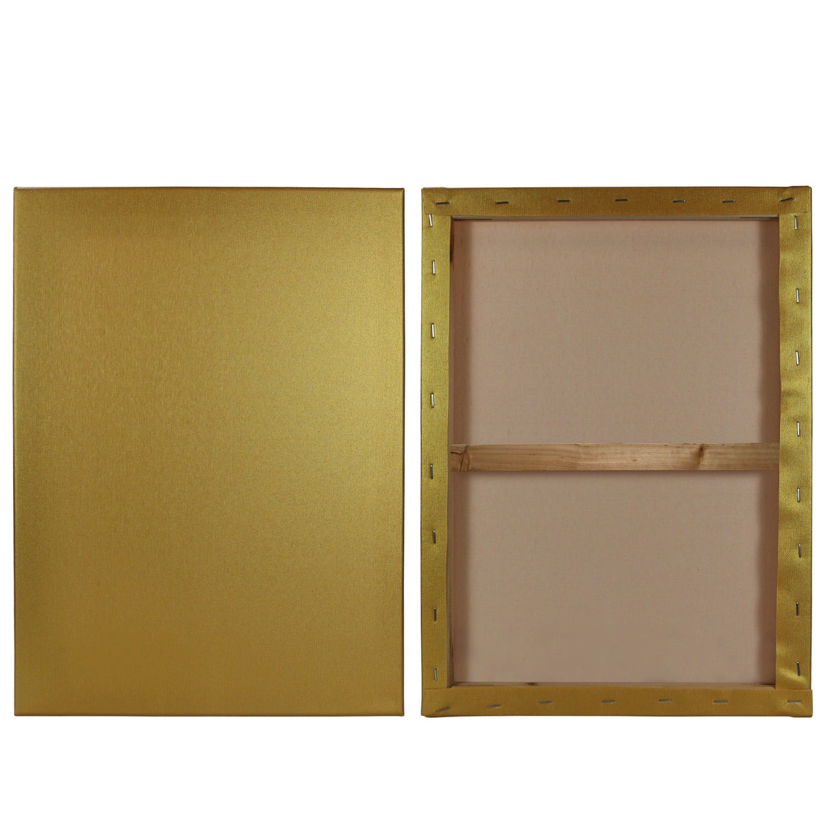 Tela per pittura con telaio Phoenix metallizzata oro 50 x 70 cm