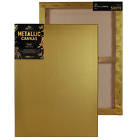 Tela per pittura con telaio Phoenix metallizzata oro 50 x 70 cm