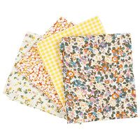 Tessuto patchwork - giallo - 4 pezzi - 45 x 55 cm