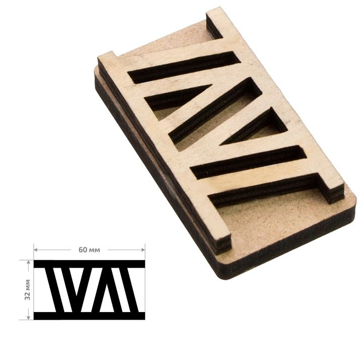 Timbro in legno ROSA TALENT n. 11 Geometria