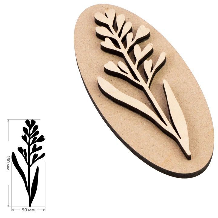 Timbro in legno ROSA TALENT n. 4 Botanico 5x13 cm