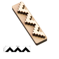 Timbro in legno ROSA TALENT n. 6 Geometria 7,5x1,5 cm