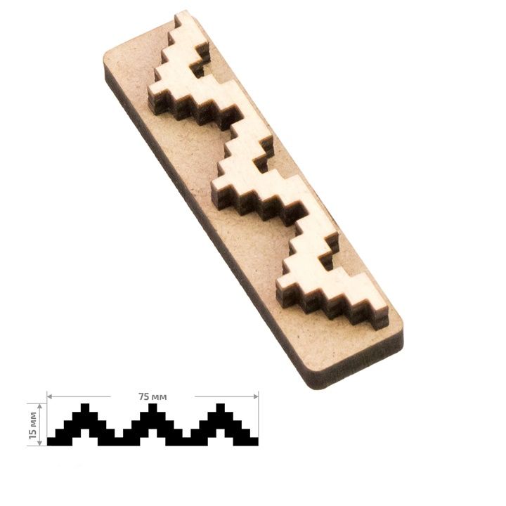 Timbro in legno ROSA TALENT n. 6 Geometria 7,5x1,5 cm