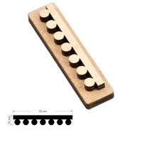 Timbro in legno ROSA TALENT n. 8 Geometria 7x1,2 cm