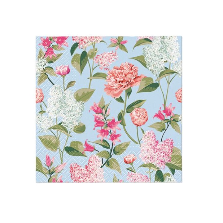 Tovaglioli a decoupage - Lilac with peonies - 1 pezzo