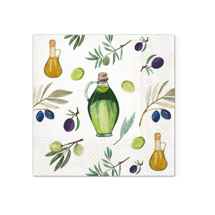 Tovaglioli a decoupage - Olives Time - 1 pezzo