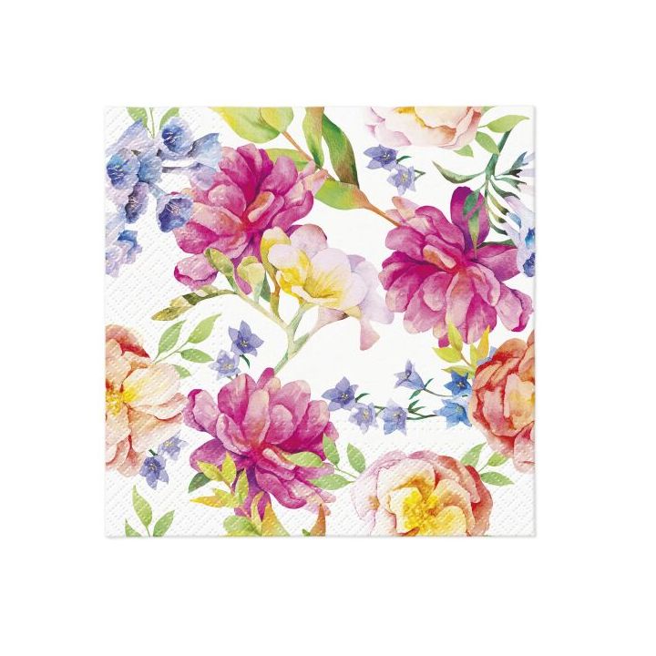 Tovaglioli a decoupage - Orchid with Peony - 1 pezzo