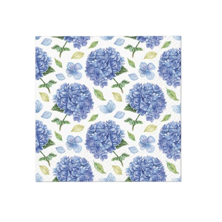 Tovaglioli a decoupage - Rhytmic Hydrangea - 1 pezzo