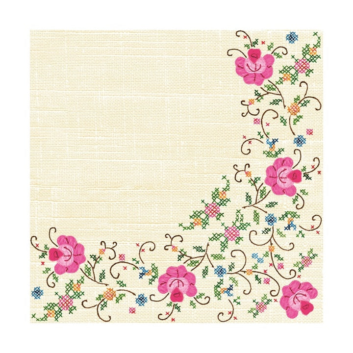Tovaglioli eco per decoupage Cornice Punto Croce - 1 pezzo