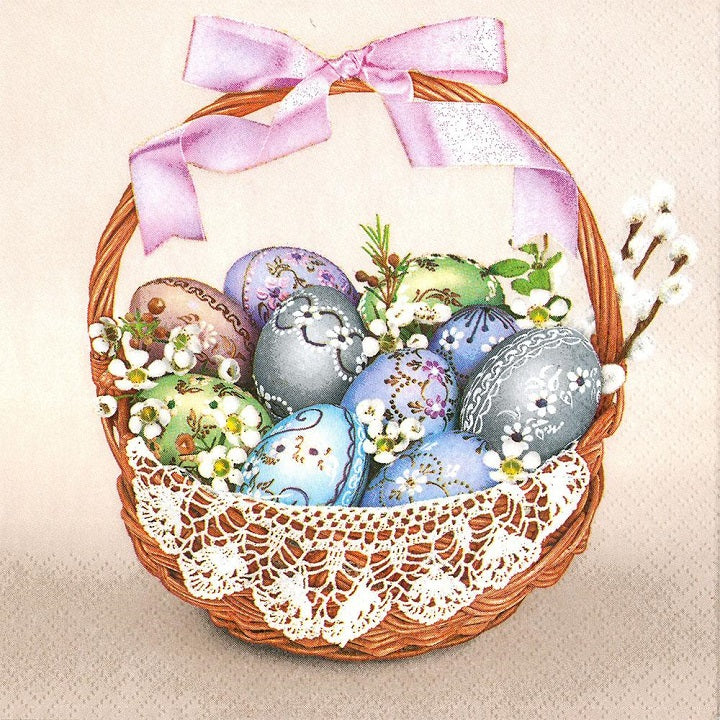 Tovaglioli pasquali per DECOUPAGE - Cestino pasquale classico - 1 pezzo
