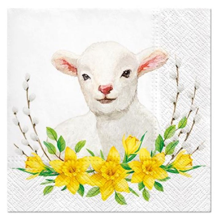 Tovaglioli per decoupage Agnello con Corona - 1 pz