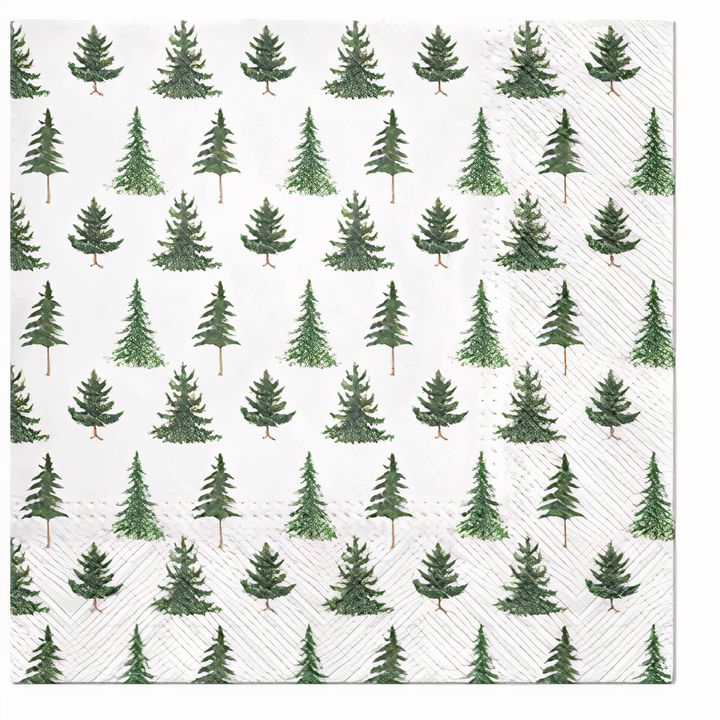 Tovaglioli per decoupage Alberi di Natale nel bosco - 1 pz