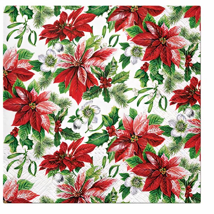 Tovaglioli per decoupage Bellissime stelle di Natale - 1 pz