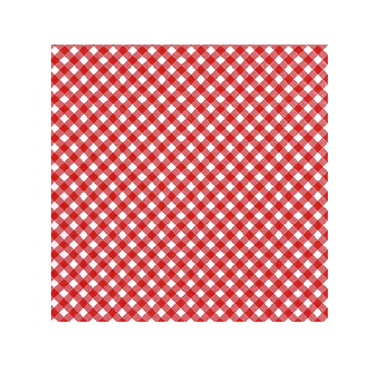 Tovaglioli per decoupage - Bianco e rosso - 1 art