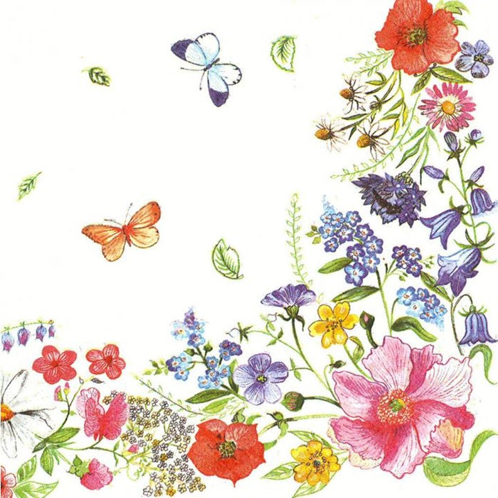 Tovaglioli per decoupage Blossom Border - 1 pezzo