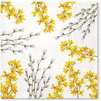 Tovaglioli per decoupage Catkins e Forsythia - 1 pz