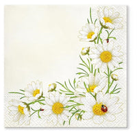 Tovaglioli per decoupage coccinella su margherita - 1 pezzo