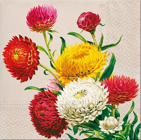 Tovaglioli per DECOUPAGE - Crisantemi - 1 pezzo