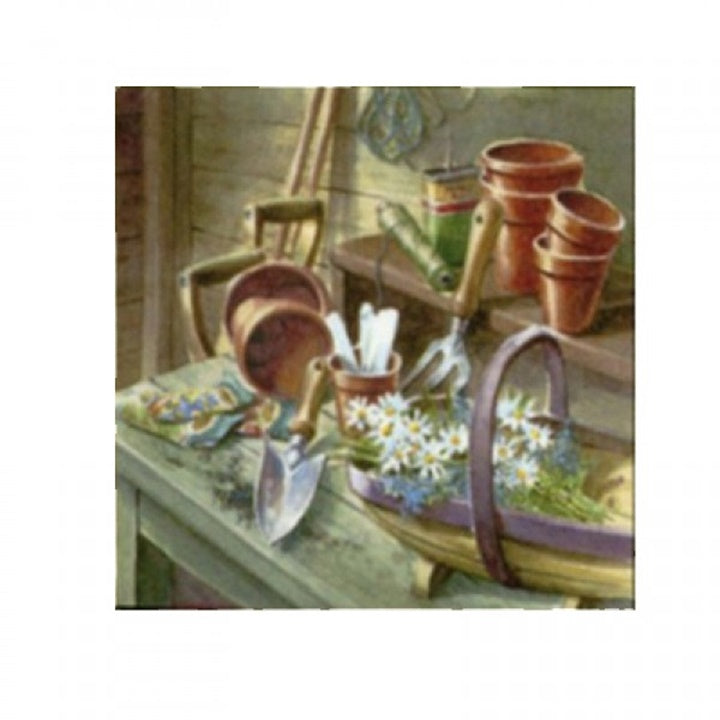 Tovaglioli per decoupage Daisies in Garden Shed - 1 pz
