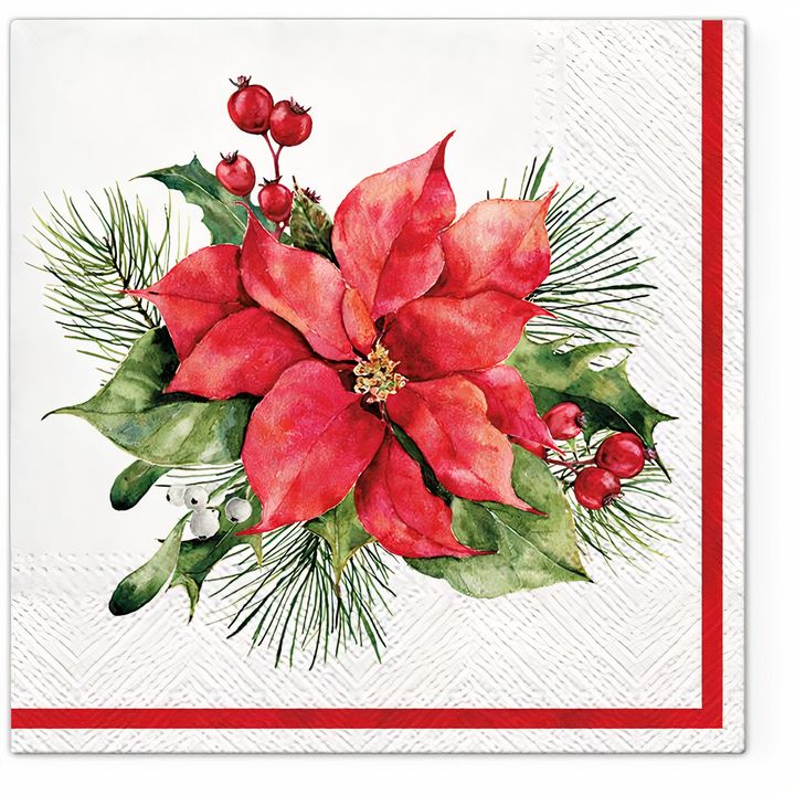 Tovaglioli per decoupage Decorazione con stella di Natale - 1 pz
