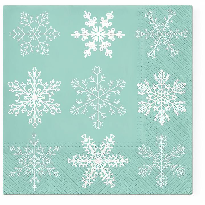 Tovaglioli per decoupage Fiocchi di neve - 1 pz