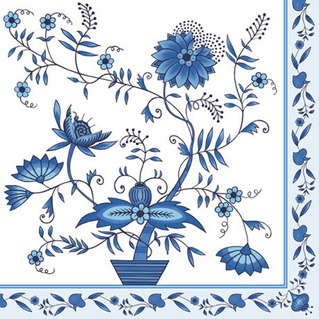 Tovaglioli per DECOUPAGE - Fiori blu - 1 pz