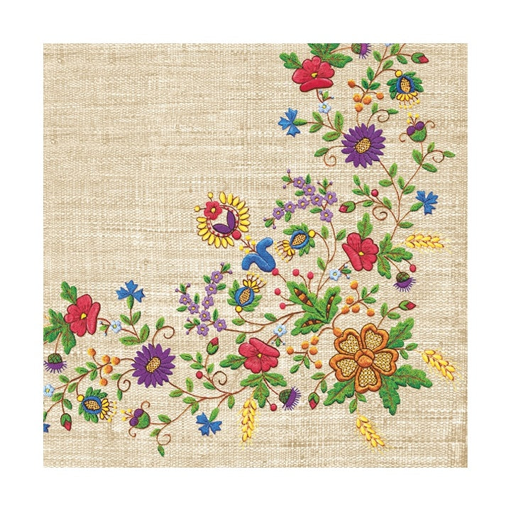 Tovaglioli per decoupage - Kashubian Folk 5 - 1pezzo