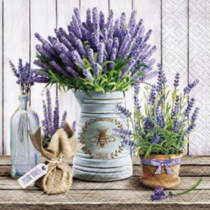 Tovaglioli per decoupage Lavender in Bucket - 1 pezzo