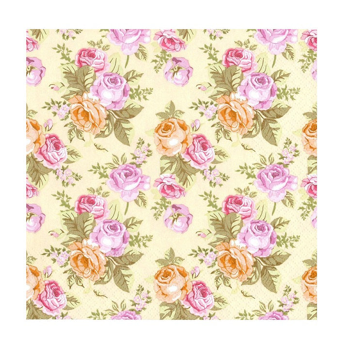 Tovaglioli per decoupage - Le rose - 1 pezzo