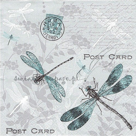 Tovaglioli per DECOUPAGE - Libellula - 1 pz