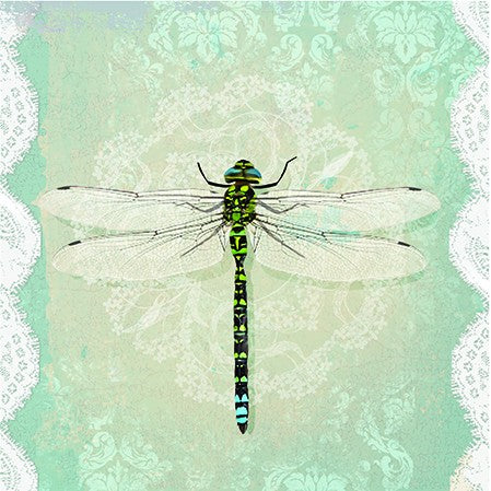 Tovaglioli per DECOUPAGE - Libellula romantica - 1 pz