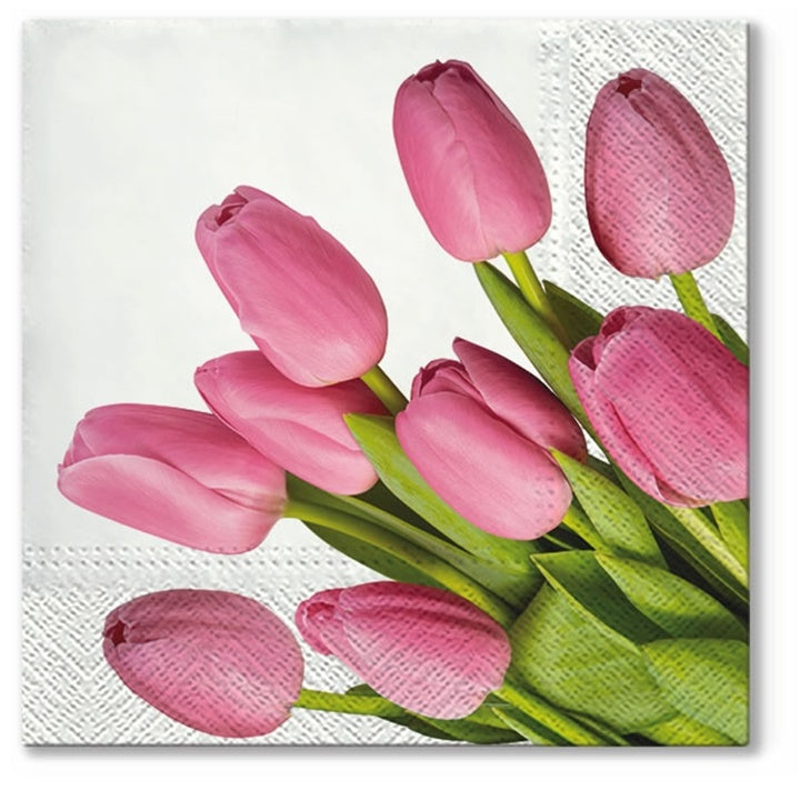 Tovaglioli per decoupage Lovely Tulips - 1 pezzo