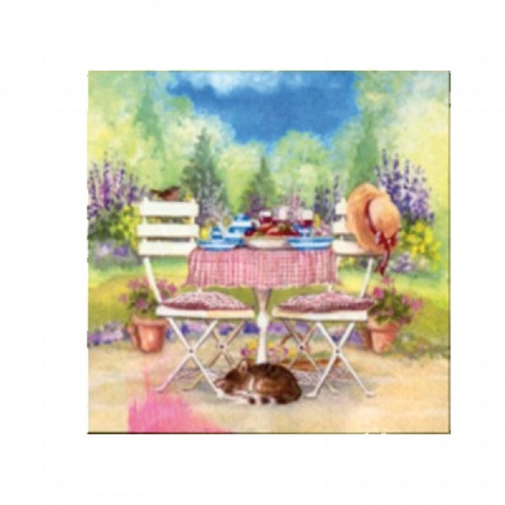 Tovaglioli per decoupage Lunch on Garden Table - 1 pz