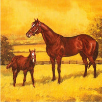 Tovaglioli per decoupage Mare with a Colt Painting - 1 pezzo