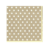Tovaglioli per decoupage - Marrone a puntini - 1 art