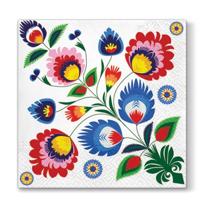 Tovaglioli per decoupage - Motivo folk - 1 art