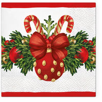 Tovaglioli per découpage Pallina di Natale rossa - 1 pz