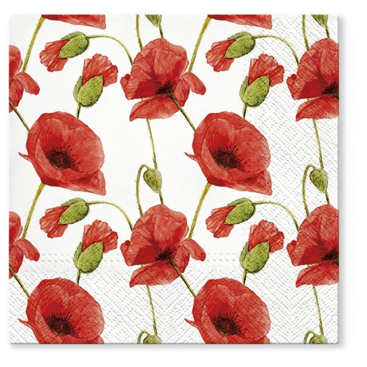 Tovaglioli per decoupage Papavero rosso - 1 pezzo