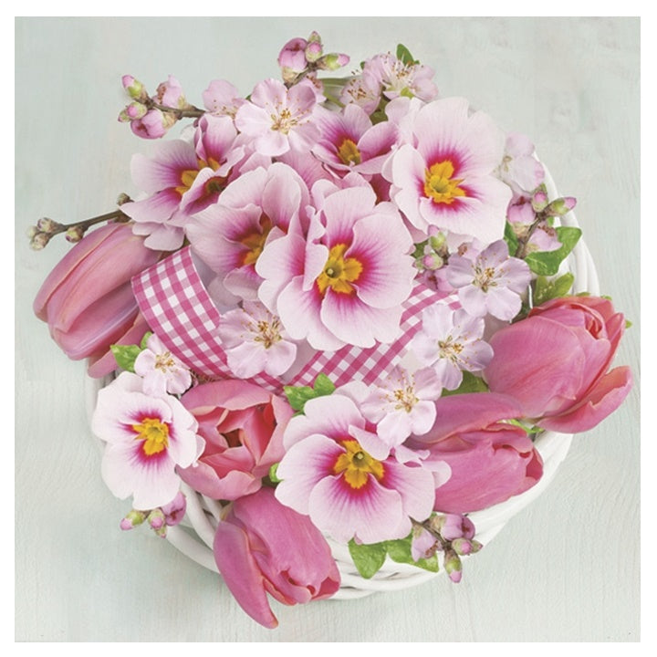Tovaglioli per decoupage Pink Bunch - 1 pezzo