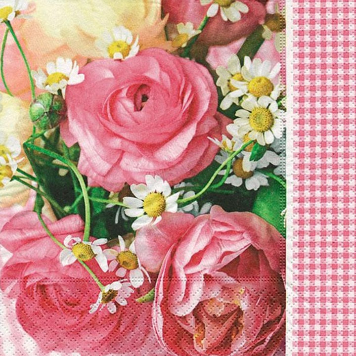 Tovaglioli per decoupage Ranuncolo rosa - 1 pz