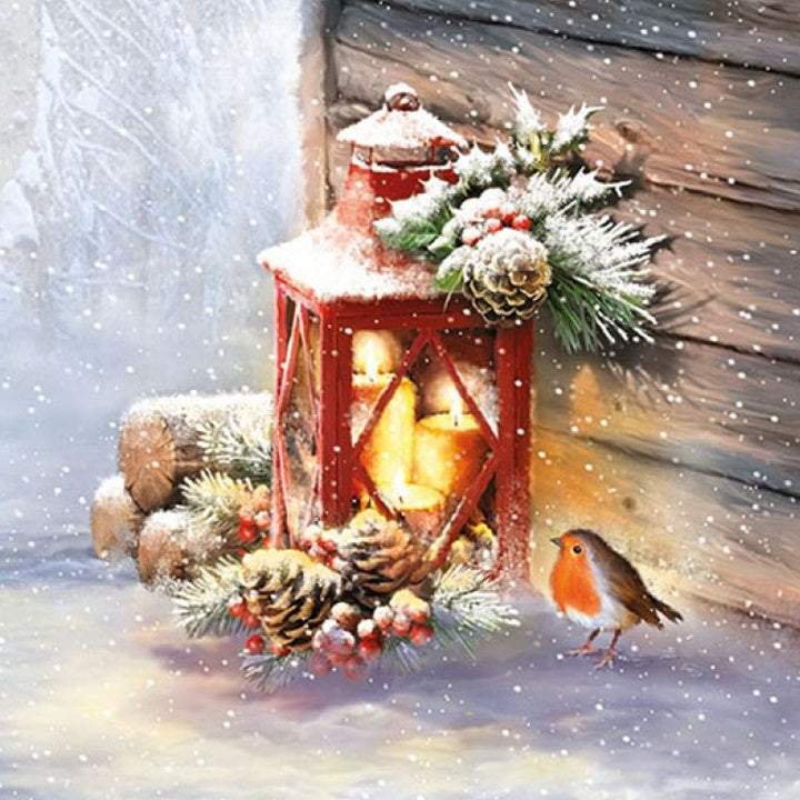 Tovaglioli per decoupage Robin by Lantern - 1 pezzo