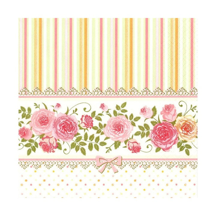 Tovaglioli per decoupage - Rose inglesi - 1 art