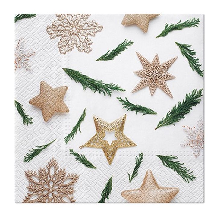 Tovaglioli per DECOUPAGE - Star decorations - 1 pezzo