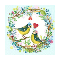 Tovaglioli per decoupage - Uccellini innamorati - 1 art