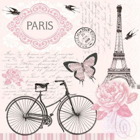 Tovaglioli per DECOUPAGE - Una passeggiata in Parigi - 1 pz