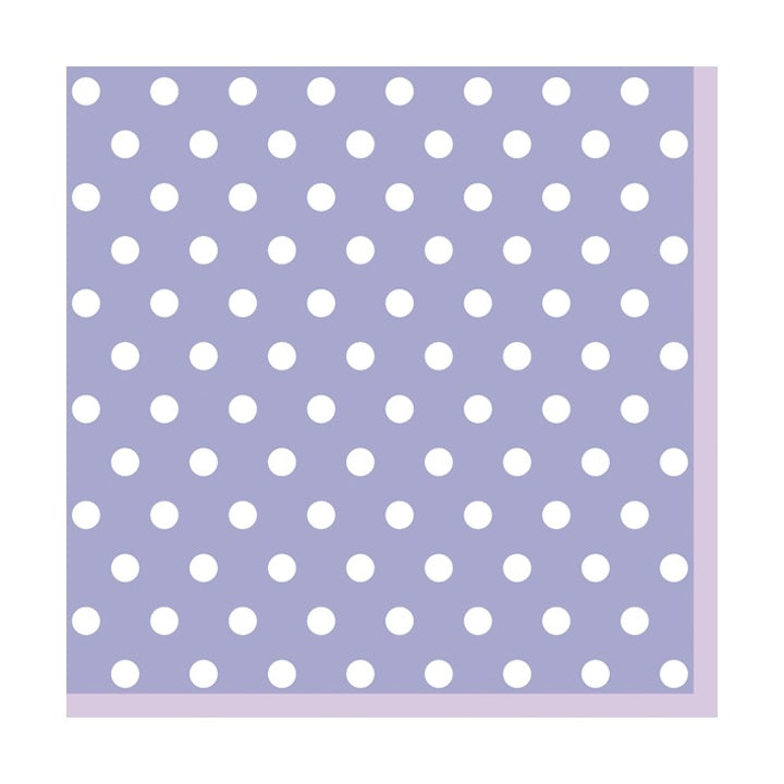 Tovaglioli per decoupage - Viola a puntini - 1 art