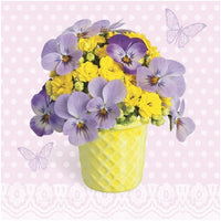 Tovaglioli per decoupage Violets and Primroses - 1 pezzo