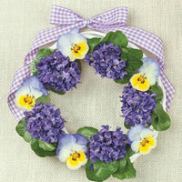 Tovaglioli per decoupage Violets Wreath - 1 pezzo