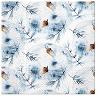 Tovaglioli per decoupage Winter Acorns - 1 no